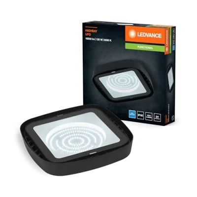 Immagine di LEDVANCE Highbay Ufo 4058075843424 Lampada LED per illuminazione altezze elevate (monocolore) 130 W Nero