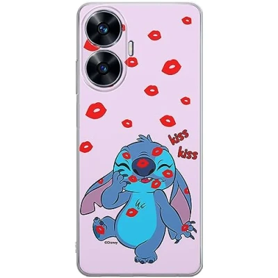 Immagine di ERT GROUP custodia per cellulare Realme C55 originale e con licenza ufficiale Disney, modello Stitch 017 adattato in modo ottimale alla forma dello smartphone, TPU