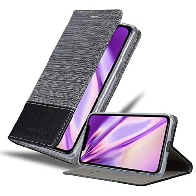Immagine di Cadorabo Custodia Libro per Apple iPhone 11 (XI) in GRIGIO NERO con Vani di Carte, Funzione Stand e Chiusura Magnetica Portafoglio Cover Case Wallet Book Etui Protezione
