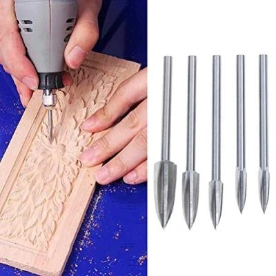 Immagine di Gmuret Set di 5 coltelli per Intaglio del Legno, Trapano e Incisione Legno molatura, Adatto utensile Multifunzione Dremel