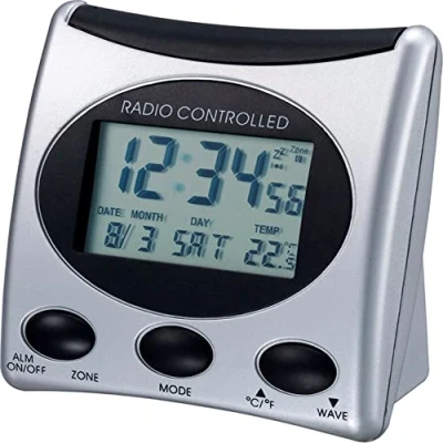 Immagine di TechnoLine WT 221 Silber Orologio Radio, Argento, 7.9x4.2x7.9 cm