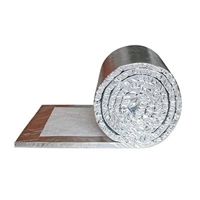 Immagine di GOONSDS Coperta Antifuoco Isolante in Fibra Ceramica Foglio di Alluminio su Un Lato per Stufe, Forni, Fuoco,50mmx610mmx1000mm