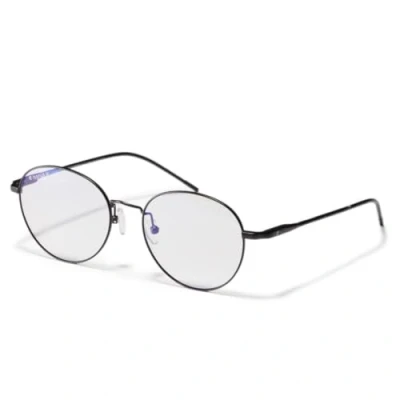 Immagine di Horus X Occhiali anti luce blu rotondi da computer per schermo: affaticamento e sollievo gli occhi Uomo Donna Obsidian Clear