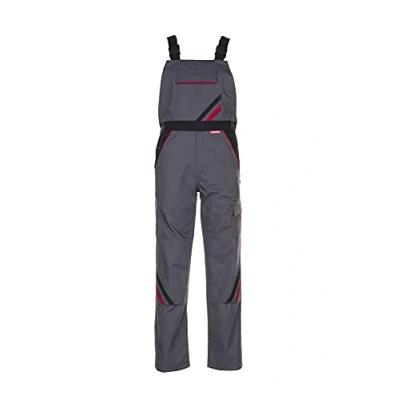 Immagine di Planam 2332090 Salopette Highline, Misura 90&quot;, Colore: Ardesia/Nero/Rosso