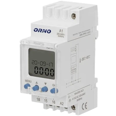 Immagine di ORNO PRE 433 Timer Digitale Per Guida Din 52 Programmi
