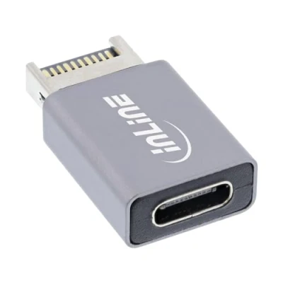 Immagine di InLine® Adattatore USB 3.2, interno E pannello frontale maschio a presa C