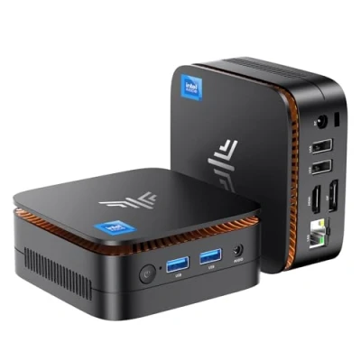 Immagine di NiPoGi E1 Mini PC Twin Lake N150 (3,6 GHz) 16 GB DDR4/1TB M.2 SSD, Desktop WiFi 5,BT4.2/RJ45,Mini computer 4K@60HZ UHD Dual Display per ufficio