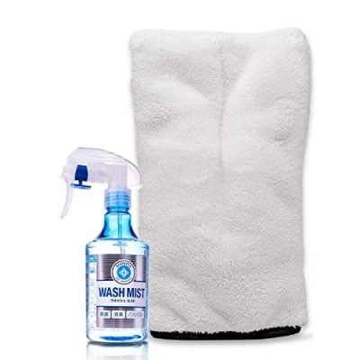 Immagine di detailmate Set detergente per interni, Soft99 Wash Mist 300 ml, guanto di precisione in microfibra, 1000 g/m²