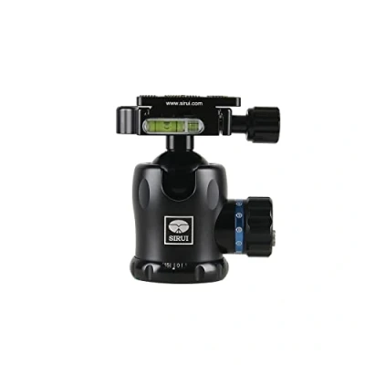 Immagine di SIRUI K 20II Testa a sfera professionale per treppiede in alluminio panoramica rotante 360 con piastra sgancio rapido Arca Swiss e livella bolla, capacità di carico 55,1 libbre