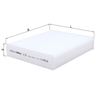 Immagine di MAHLE ORIGINAL LA 251 Filtro abitacolo particellare 178,0 204 40,0 MITSUBISHI: Colt 6, VI CZC Cabrio, SMART: Forfour I, Roadster Cabrio