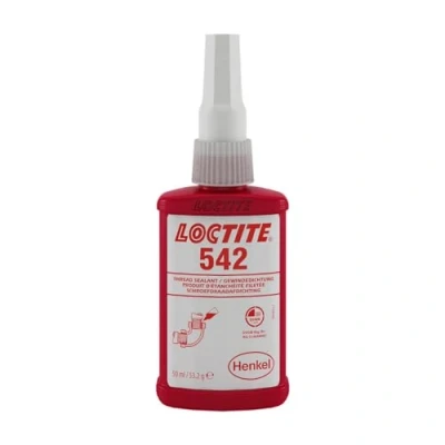 Immagine di LOCTITE 542, guarnizione per filettatura media, adesivo liquido universale impianti idraulici e pneumatici, fissaggio di filettature sottili, 1 x 50 ml