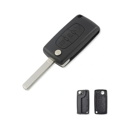 Immagine di 1neiSmartech Guscio Lama per Chiave Telecomando 3 Tasti Compatibile con Citroen C2 C3 C4 C5 C6 Xsara Picasso VA2 Vano Batteria CE0523 e Pulsante Faro