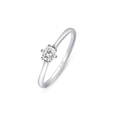 Immagine di Amberta Anello di Fidanzamento per Donna in Argento Sterling 925 Solitario 925: Zircone Misura 10