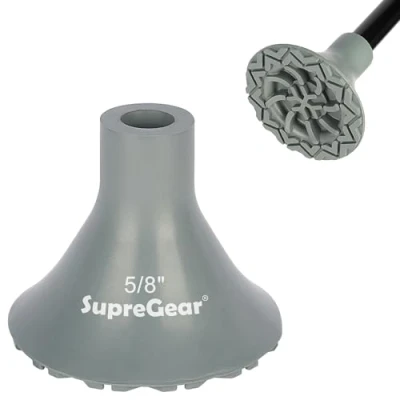 Immagine di supregear Puntale di Bastone da Sostituire, 16 mm in Gomma Antiscivolo ad Alta Aderenza per Passeggio Pieghevole Offset Quad Pod/Tripod Accessorio