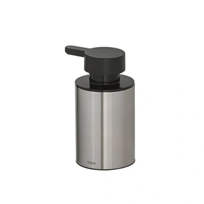 Immagine di Tiger Colar Dispenser per Sapone Liquido Indipendente, Acciaio (Inox Spazzolato), 6.5 x 12.2 8.1 cm
