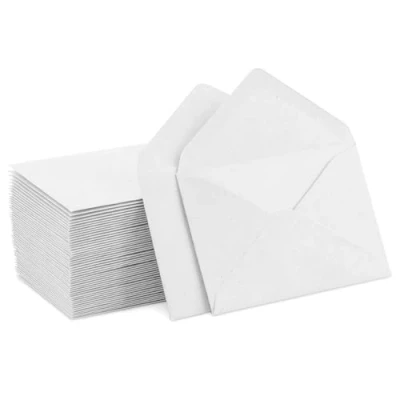 Immagine di Buste di carta Kraft,DIN C6,130 g/m²,per lettere, biglietti auguri, d&#039;invito, compleanno bianco, 25 pezzi