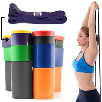 Immagine di Viola 3.2 cm 20 45kg Resistenza Band Pull Up Bande Esercizio Loop Corpo Di Addestramento UNITÀ SINGOLA Trazioni alla Sbarra Assistite Fasce Elastiche per l&#039;Allenamento CrossFit