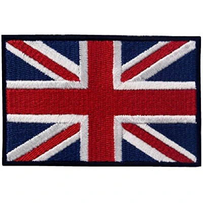Immagine di Britannico Union Jack Bandiera della Inghilterra Emblema Termoadesiva Cucibile Ricamata Toppa