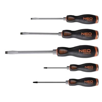 Immagine di NEO TOOLS 04 240 Kit cacciavite 5 SL5.5, SL6.5, SL8, PH1, PH2 Display (cartone) magnetico