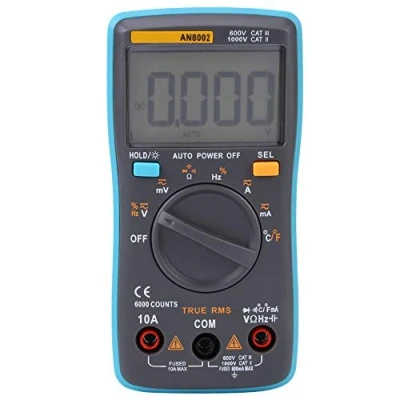 Immagine di ANENG AN8002 Multimetro digitale True RMS, misura tester di resistenza corrente in alternata/continua 6000 conteggi