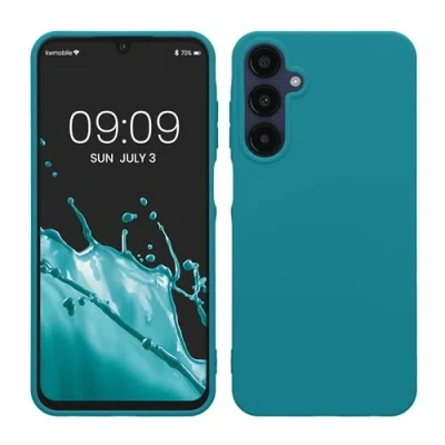 Immagine di kwmobile Custodia Compatibile con Samsung Galaxy A25 Cover Back Case per Smartphone in Silicone TPU Protezione Gommata petrolio matt