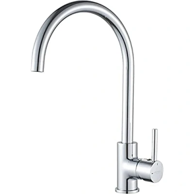 Immagine di GRIFEMA GRIFERÍA DE COCINA G4001 Miscelatore Monocomando per Lavello con Beccuccio Alto 360 Gradi, Rubinetto della Cucina (G3/8 Pollici), Cromo/Argento