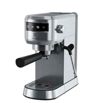 Immagine di Electrolux E6EC1 6ST Explorer 6 Macchina per cappuccino espresso in acciaio inossidabile, tecnologia di controllo del calore, montalatte, vassoio antigoccia rimovibile, 1250 W