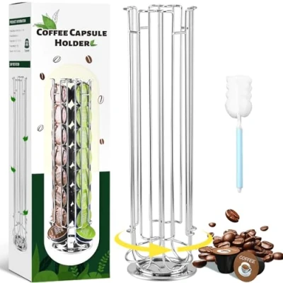 Immagine di UCAMP Porta Capsule per Caffè Compatibile con Dolce Gusto Capsules 32 Capsule,Supporti Verticale,Portacapsule Ruotabile a 360 e Antiscivolo,Supporto Girevole Caffe,Risparmia Spazio