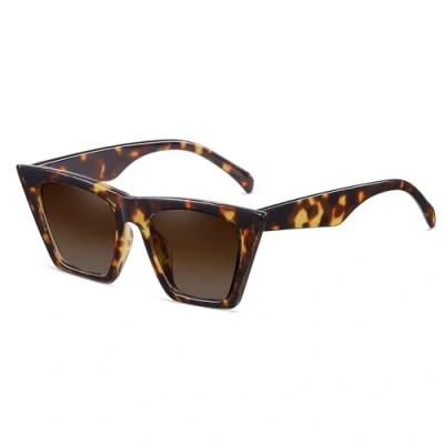 Immagine di SHEEN KELLY Occhiali da sole flat top per uomo donna design retrò quadrato stile succinto con lenti trasparenti UV400
