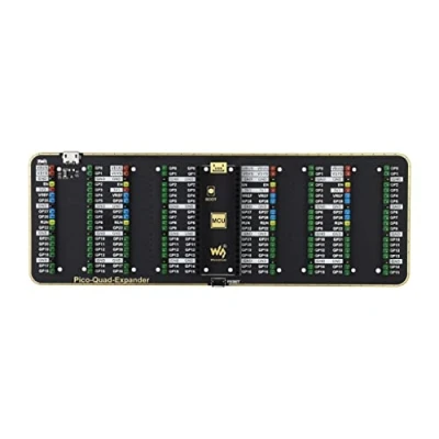 Immagine di Quad GPIO Expander For Raspberry Pi Pico Board with Four Sets Of Male Headers Directly Connecting Expansion Modules,USB Power Input Connector