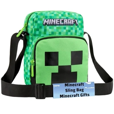 Immagine di MINECRAFT Tracolla Bambino, Creeper Borsa a con Cinturino Regolabile Regalo Bambini