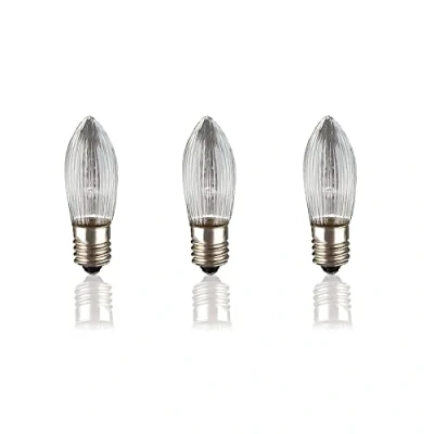 Immagine di Hellum Candele di ricambio per arco, 3 pezzi, 16 V, W, albero Natale, candele, luci interne con 15 + punti combustione, lampadine arco E10/16 V/3 W/22 Lumen 914139