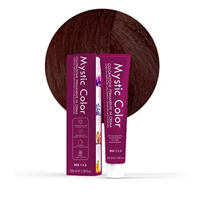 Immagine di Mystic Color Colore Castano Chiaro Rame 5.4 Tinta per Capelli Colorazione Professionale in Crema a Lunga Durata Con Cheratina Idrolizzata, Olio di Argan e Calendula 100 ml