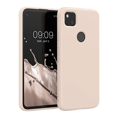 Immagine di kwmobile Custodia Compatibile con Google Pixel 4a Cover Back Case per Smartphone in Silicone TPU Protezione Gommata madre perla