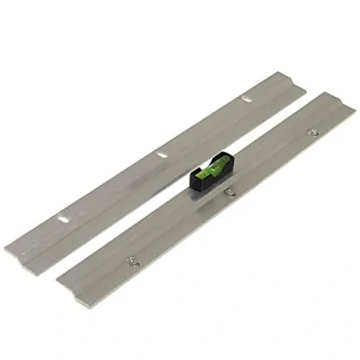 Immagine di Barra di montaggio a zeta per specchi e quadri, con livella, molto resistente, 300 mm
