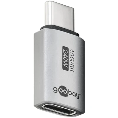 Immagine di goobay Adattatore USB C 240 W 40 Gbit prolunga dritta, 4 (maschio a femmina) / 4.0 Adpter 8 K @60 Hz, retrocompatibile 3.1, 2.0/74447