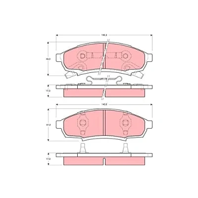 Immagine di TRW GDB4014 Kit pastiglie freno Con contatto segnalazione usura
