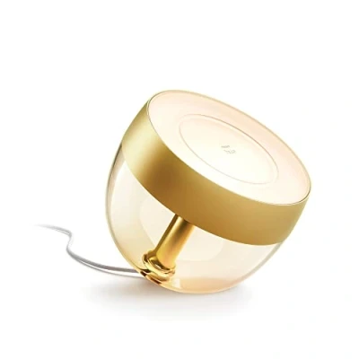 Immagine di Philips Hue Lampada Smart da Tavolo Iris, Luce Bianca e Colorata, Bluetooth, 8.2W, Oro