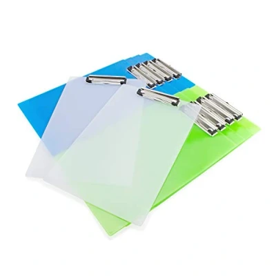 Immagine di Rapesco 1519 Confezione Business: 10 Portablocchi Satinati Trasparenti, A4+, Colori Assortiti
