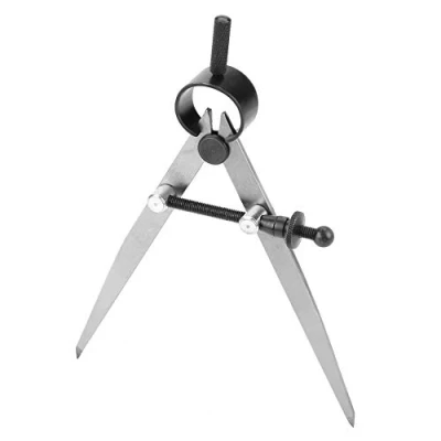 Immagine di 100Mm Wing divider in Pelle divisore Pinza inox Scribing Tool Pinze A Gamba Piatta Primavera Rotante Scratch Craft Strumento Regolabile Leathercraft Compass Strumenti per Cucire Fai da Te