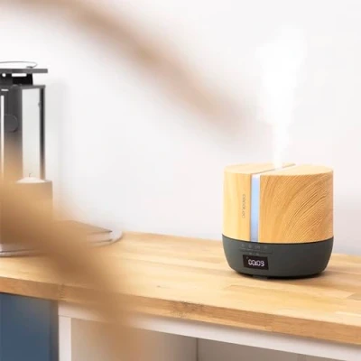 Immagine di Cecotec PureAroma 550 Connected Grey Woody Diffusore di aromi, capacità 500 ml, display a LED, altoparlante, controllo Bluetooth, app, timer 12h, 3 modalità operative, copertura 30m2, V1705252
