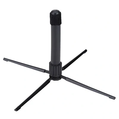 Immagine di Supporto per flauto, portatile in metallo pieghevole flauto stand oboe clarinetto 4 piedi accessorio