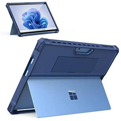 Immagine di MoKo Custodia per Surface PRO 11 /Surface 10 9 13 Pollici, Cover Protettiva Robusta con Cinghia da Mano Compatibile Tastiera Type 11/10/9, Blu