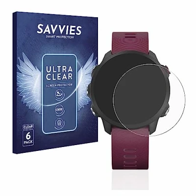 Immagine di savvies (6 Pezzi Pellicola Protettiva per Garmin Forerunner 245/245 Music / 45 Protezione Schermo Trasparente
