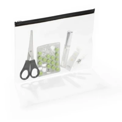 Immagine di Durable 248001 zip Bags, busta trasparente con f.to A5 per l&#039;archiviazione, trasporto e custodia di documenti, nero, confezione da 5 pezzi