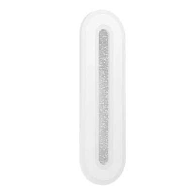 Immagine di Eglo Macchioni Plafoniera a LED, lampada da soffitto con effetto cristallo, per cucina e ufficio, in metallo plastica bianca, luce bianca neutra, 40 x 12 cm