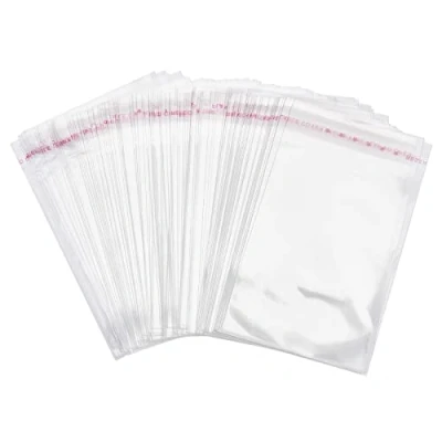 Immagine di NBEADS 1000PCS plastica Trasparente Bags Grip Peel &amp; Seal Strong Packing autoadesive OPP Sacchetti in, 100 x 60 MM