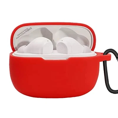 Immagine di GIOPUEY Cilicone Case per JBL Wave 200TWS, 200TWS Custodia, Ultrasottile, Resistente ai Graffi, Cover Rosso