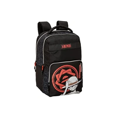 Immagine di COMIX ANIME, Zaino One Piece, Scuola Porta Pc Unisex per Bambini e Ragazzi con Spallacci Regolabili, Due Scomparti Tablet Notebook Chiusura ZIP, Retro Fondo Termoformati