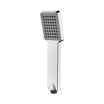 Immagine di Ibergrif M20202 Soffione Telefono Doccetta Quadrato, Testa Doccia, Cromo, Argento